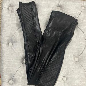 SPANX Faux leather Moto leggings.